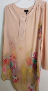 Mossimo Tunic with watercolor flowers